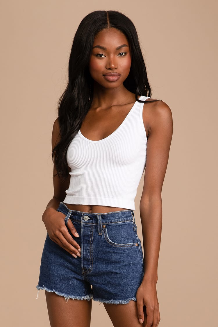 Levi's 501 Shorts - Medium Wash Denim - Cutoff Shorts - Lulus