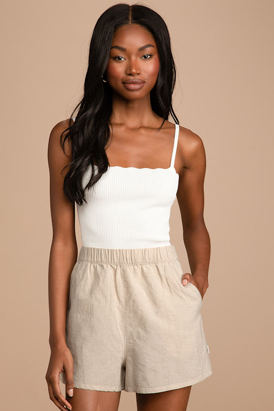 Classic Beige Beach Shorts - thumbnail 4