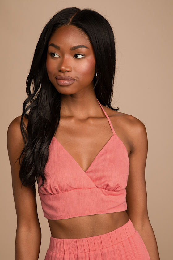 coral two piece dress