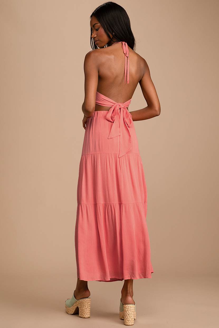 chinese dress ladies Coral All The Stars Maxi Dress main image 1
