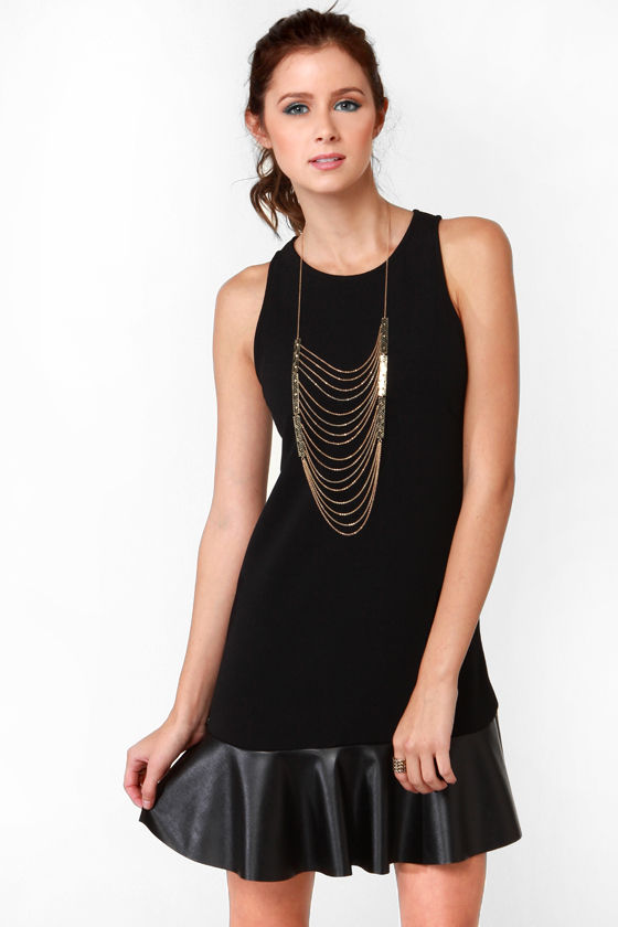 sleeveless black frock