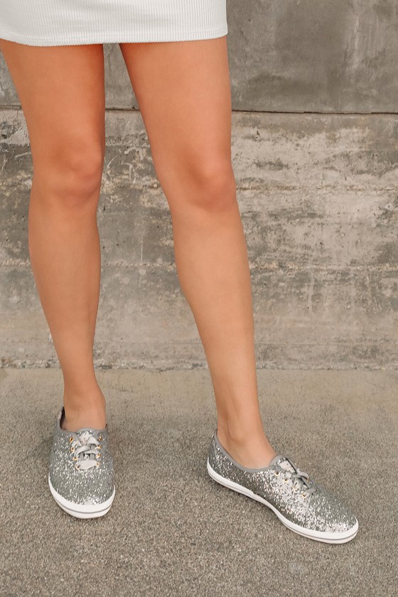 Champion Silver Glitter Canvas Sneakers 1