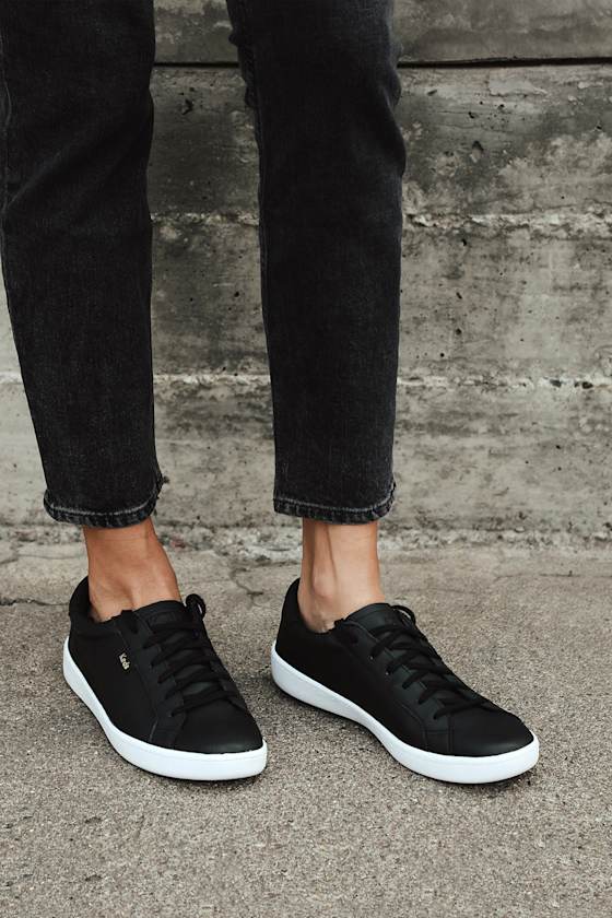Ace Black Leather Sneakers 3