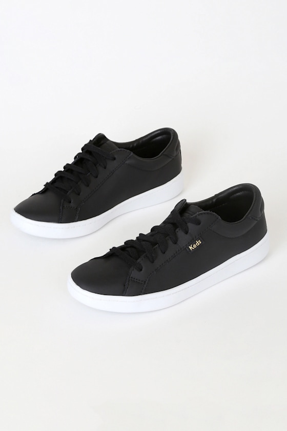 Ace Black Leather Sneakers 3