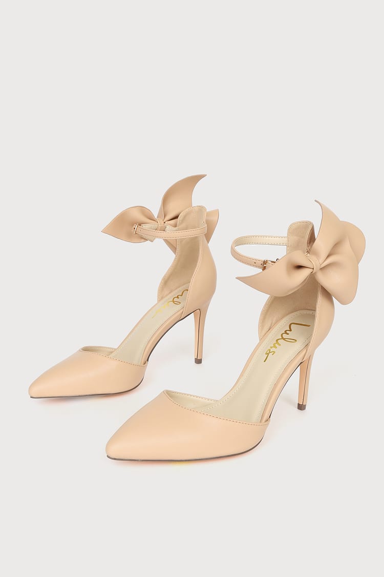 ankle strap heels with bow