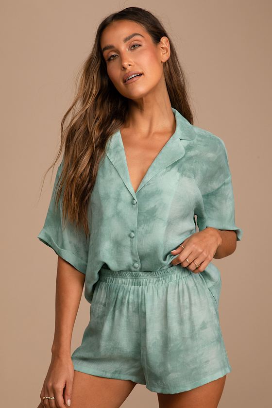 Mint Green Sleepwear Set Pajama Set PJ Set Women's Pajamas Lulus