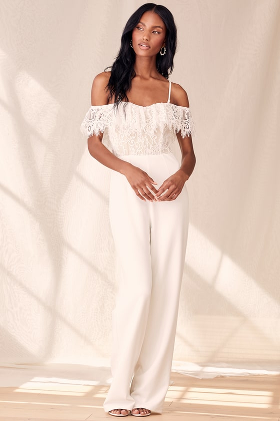white lace jumpsuit wedding