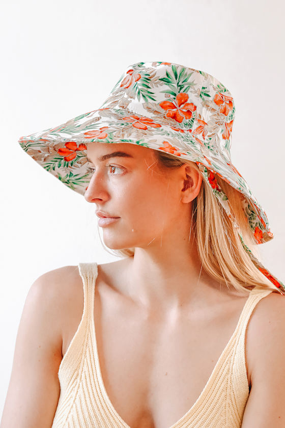 Tropical Print Bucket Hat - Bucket Hat 