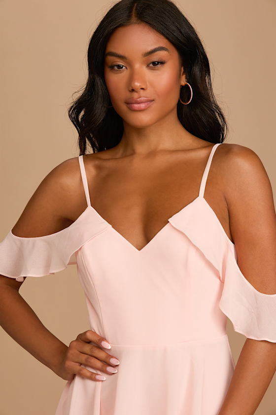 Moment of Magic Blush Tiered Ruffled Maxi Dress 3