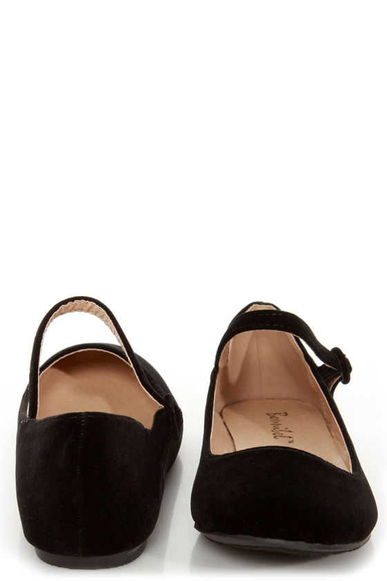 Doby 4 Black Velvet Mary Jane Ballet Flats - $19.00 - Lulus