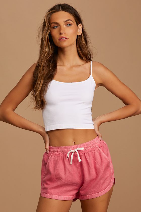 Billabong Road Trippin Washed Red Shorts Drawstring Shorts Lulus