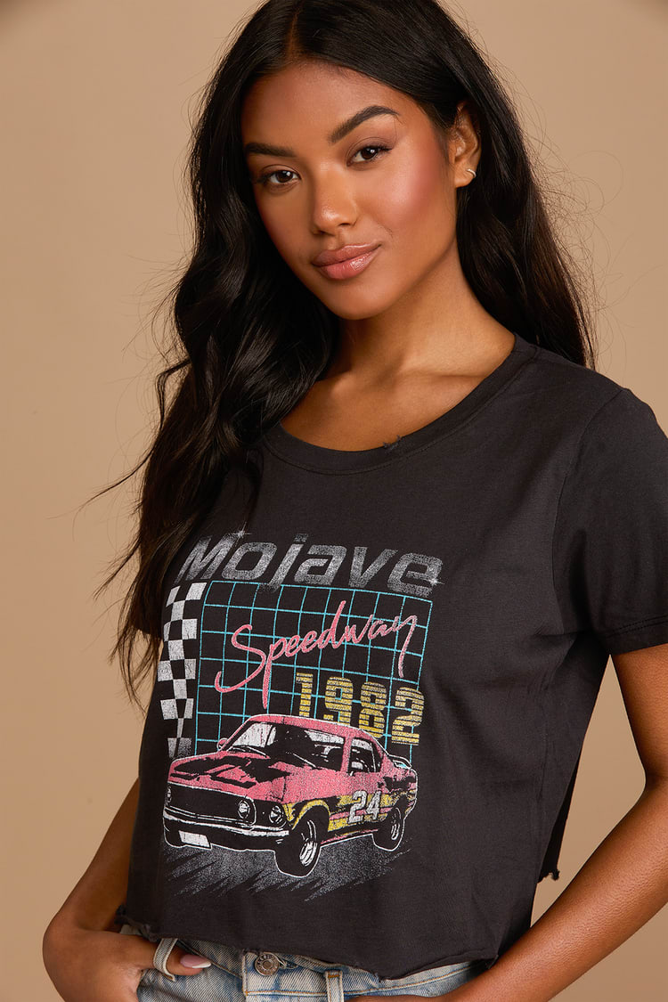 black graphic tees
