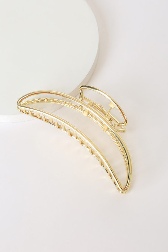 Open To New Ideas Gold Metal Claw Hair Clip