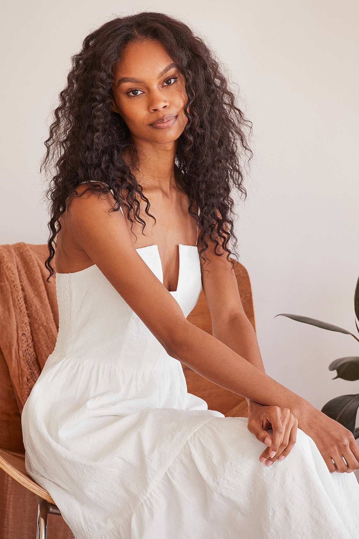 Simplicity and Sweetness White Sleeveless Tiered Midi Dress