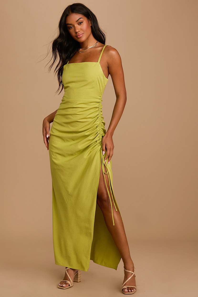 amazon lime green dress Lilla Cavallo | Lime Green Floral Embroidered Puff Sleeve Mini Dress