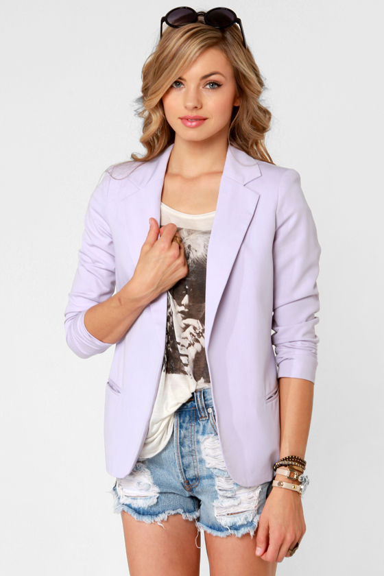 pastel purple blazer