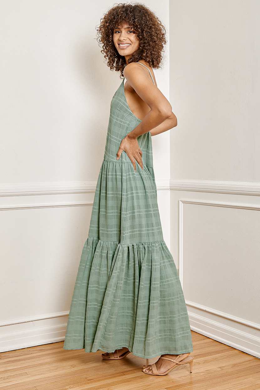 Sage Green Maxi Dress - Tiered Maxi Dress - Drop Waist Dress - Lulus