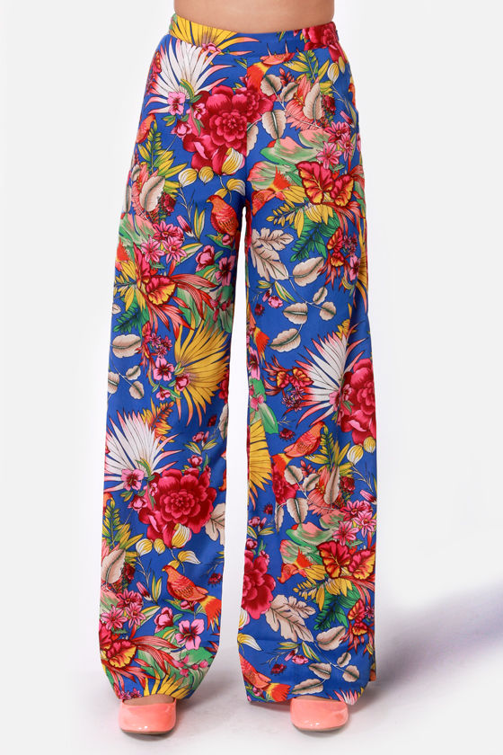 Cute Wide Leg Pants - Floral Print Pants - $58.00 - Lulus