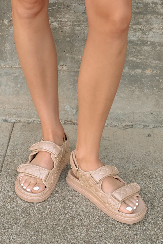 Nude Sandals Quilted Sandals Women's Sandals Sport Sandals Lulus