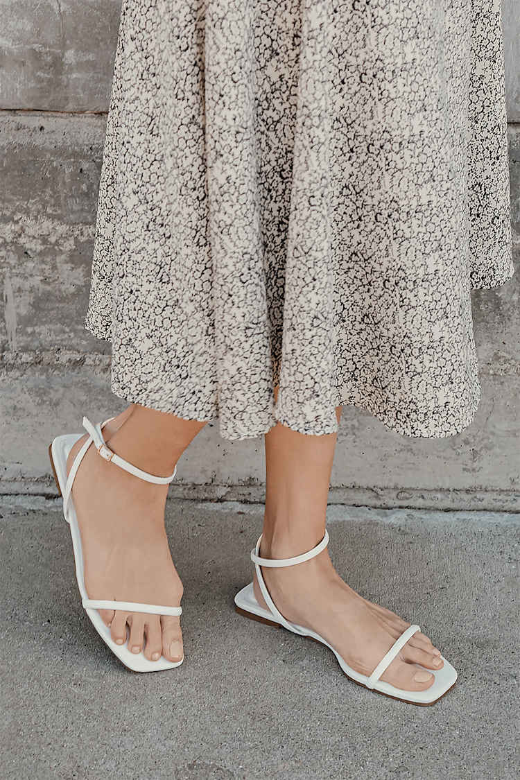 white women's dress sandals BURUDANI Summer Open Toe Low Heels Fashion Ankle Strap Party Sandals Size 9.5 White Women's Dress Sandals |