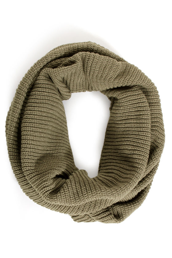 Cool Infinity Scarf - Circle Scarf - Olive Green Scarf - $19.00 - Lulus