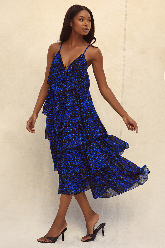 black and blue attire