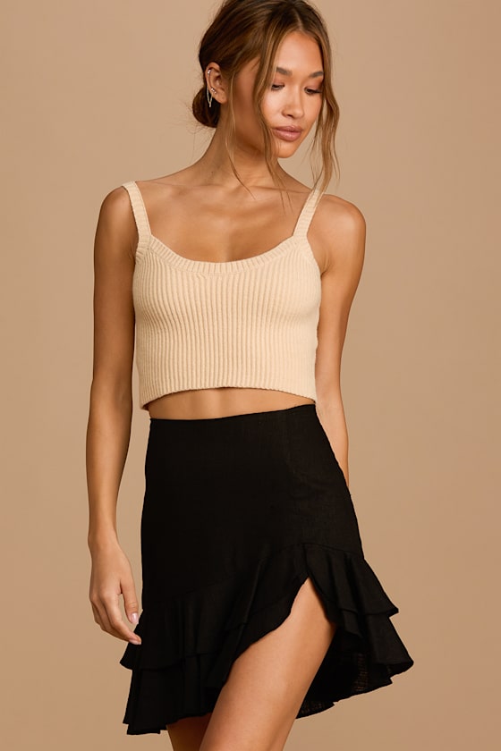 Frill it Up Black Tiered Ruffled Mini Skirt 3
