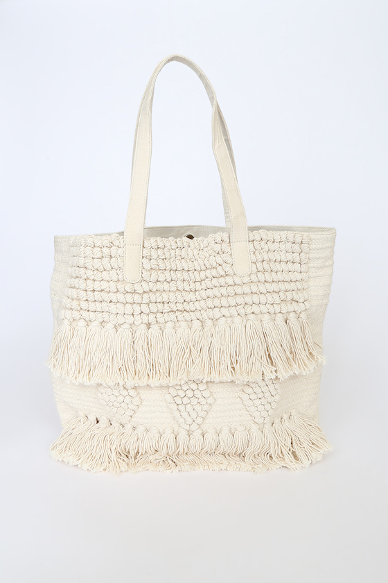 fringe tote bag