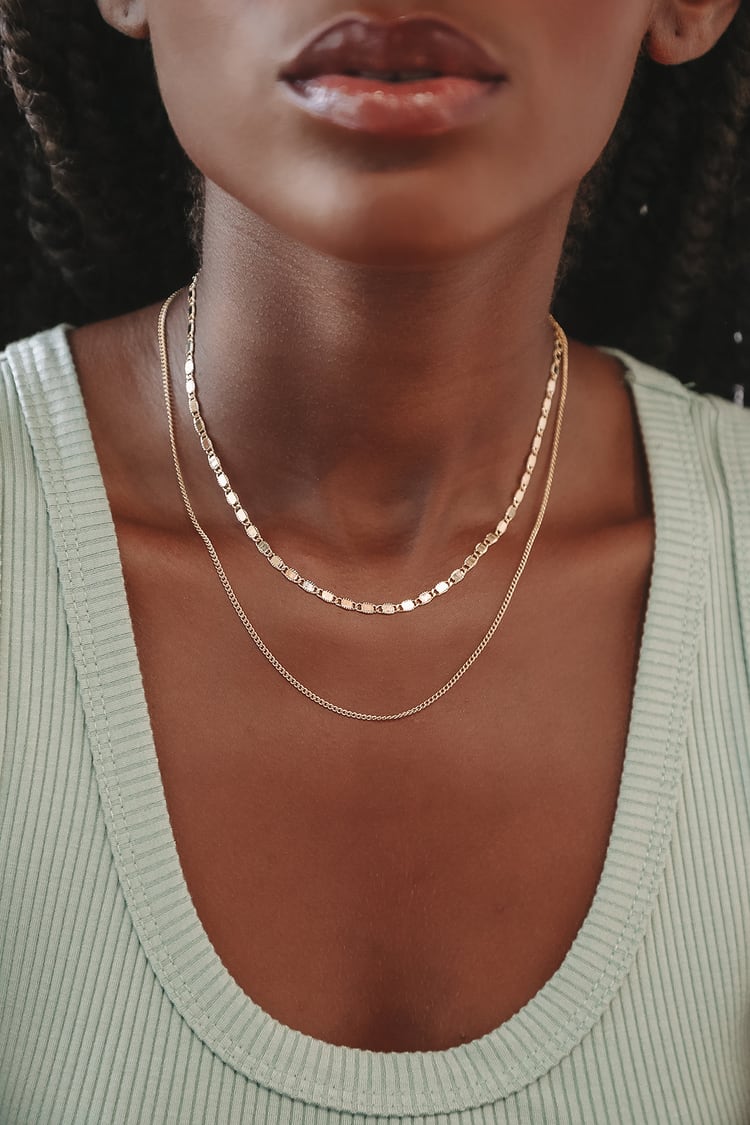 Simple Elegance Gold Layered Necklace