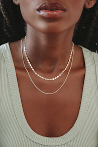 Simple Elegance Gold Layered Necklace 1