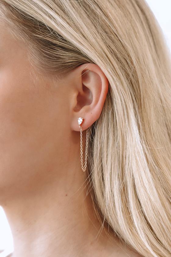 More for Me Gold Rhinestone Earrings Set 1