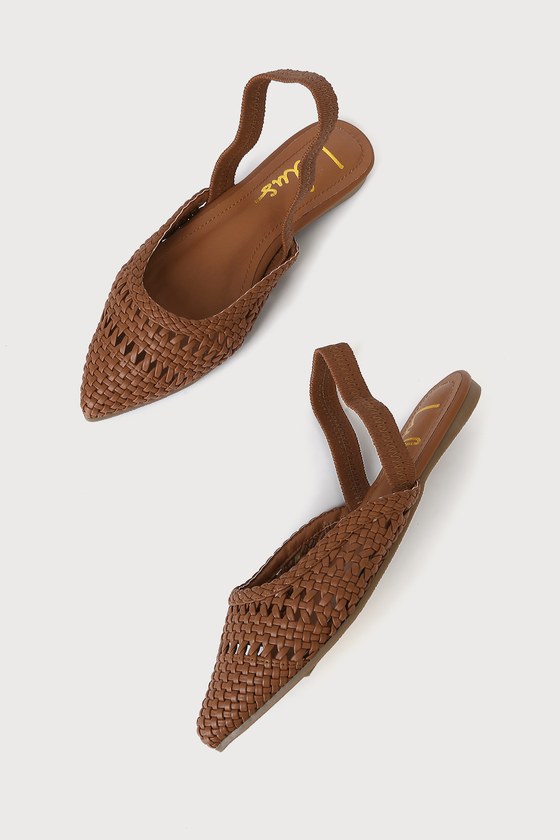 tan slingback flats