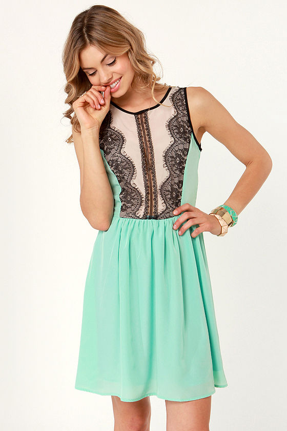 Pretty Mint Green Dress - Lace Dress - Sleeveless Dress - $41.00 - Lulus