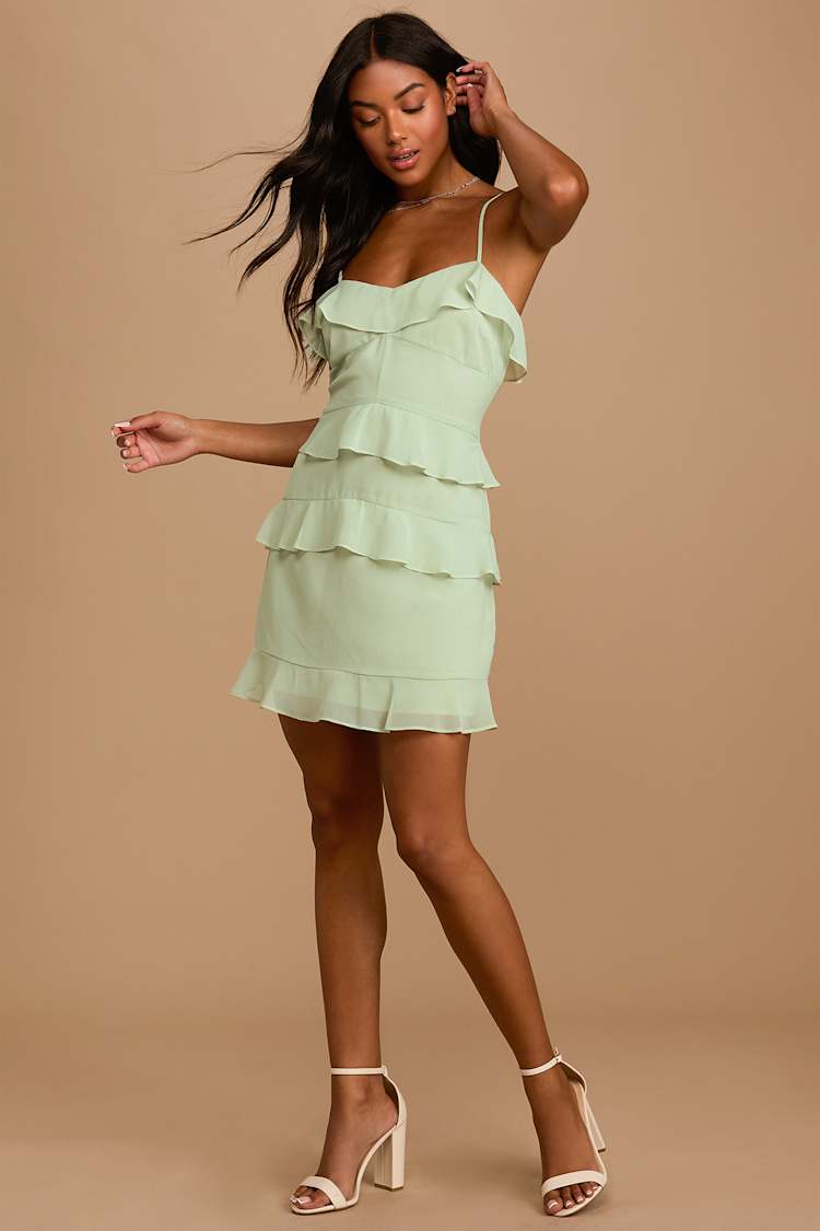 green dress trendy Gracie Green Dress Large main image 1