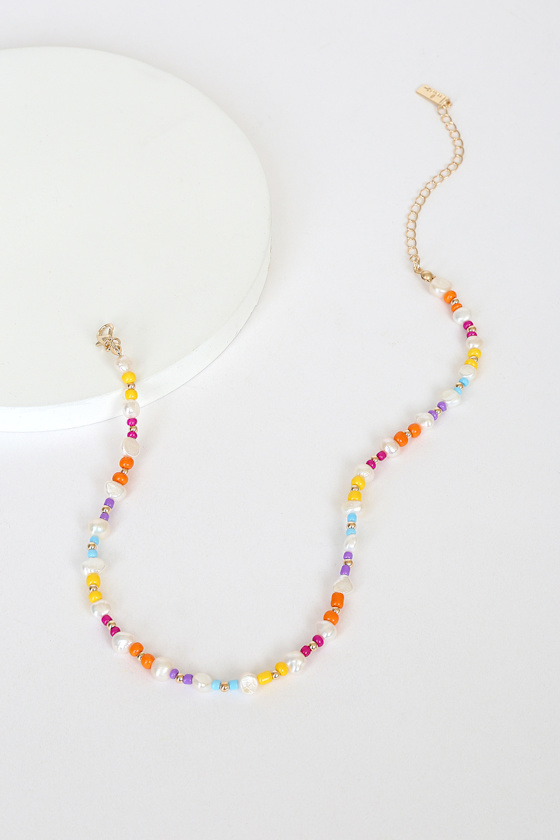 Tastemaker Multi Beaded Pearl Choker Necklace 1