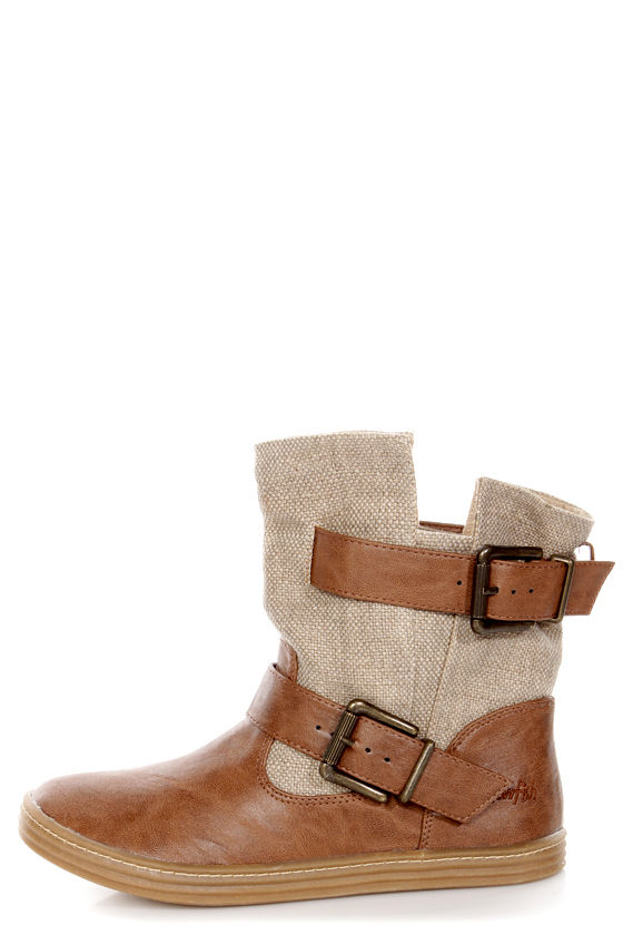 canvas slouch boots