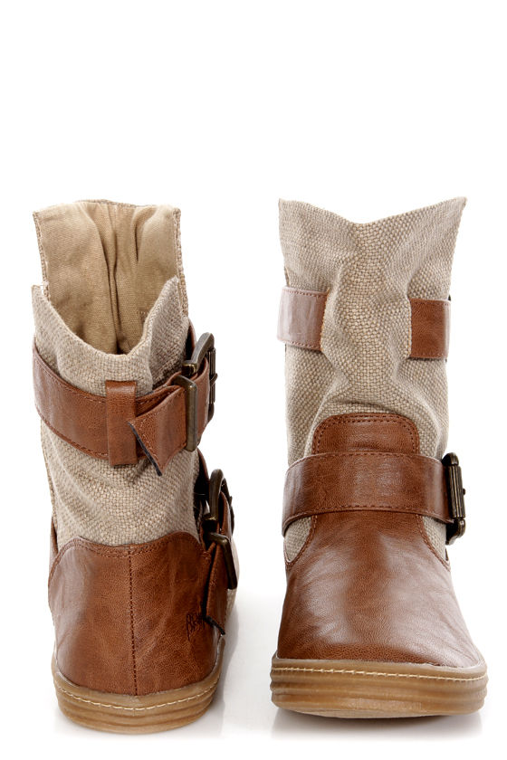 canvas slouch boots