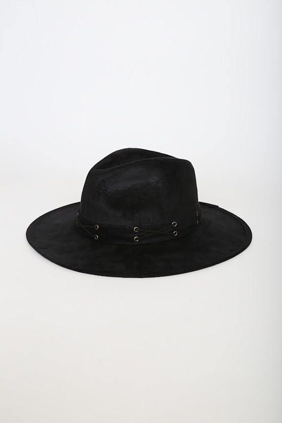 Hiya Black Suede Fedora Hat 3