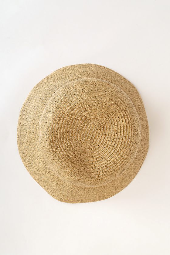 Bon Voyage Babe Tan Straw Bucket Hat - thumbnail 3