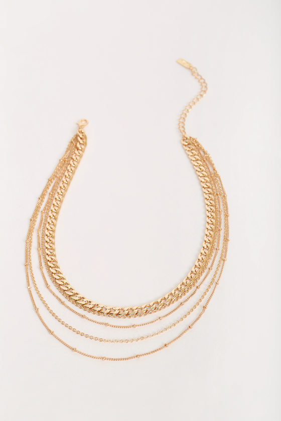 Let's Link Up Gold Layered Necklace 5