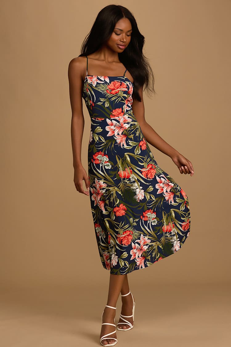 knee length dresses for ladies Getaway to Greece Midi Dress – Allie and Me Boutique main image 0
