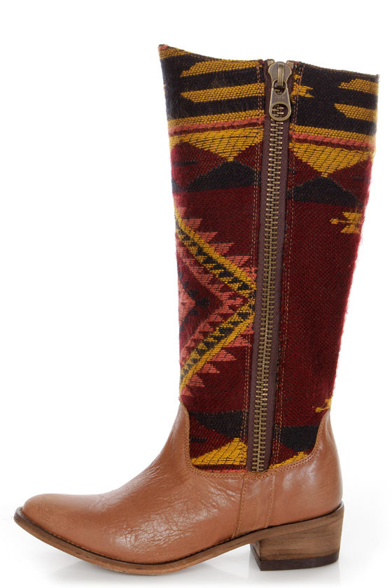 Steve Madden Graced Aztec Multi Southwest Print Cowboy Boots - $189.00 ...