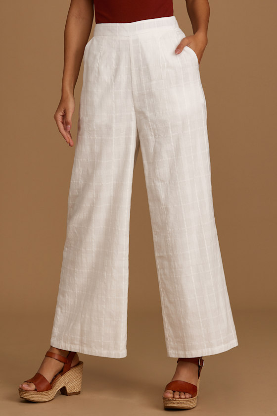Keep Things Light White High-Waisted Wide-Leg Pants 5