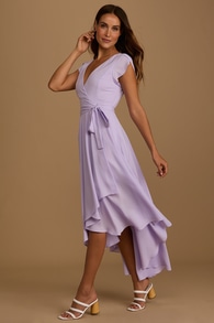 French Countryside Lavender High-Low Dress