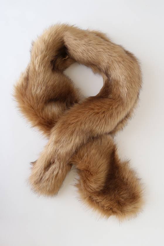 Brown Faux Fur Stole Brown Stole Faux Fur Wrap Lulus