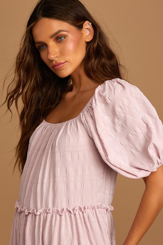 Tiers My Dear Blush Puff Sleeve Tiered Maxi Dress 6