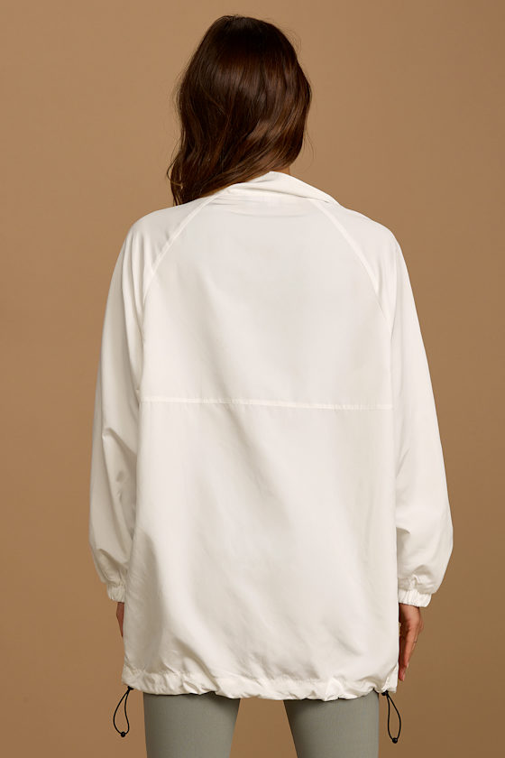 Early Riser Ivory Oversized Windbreaker 6