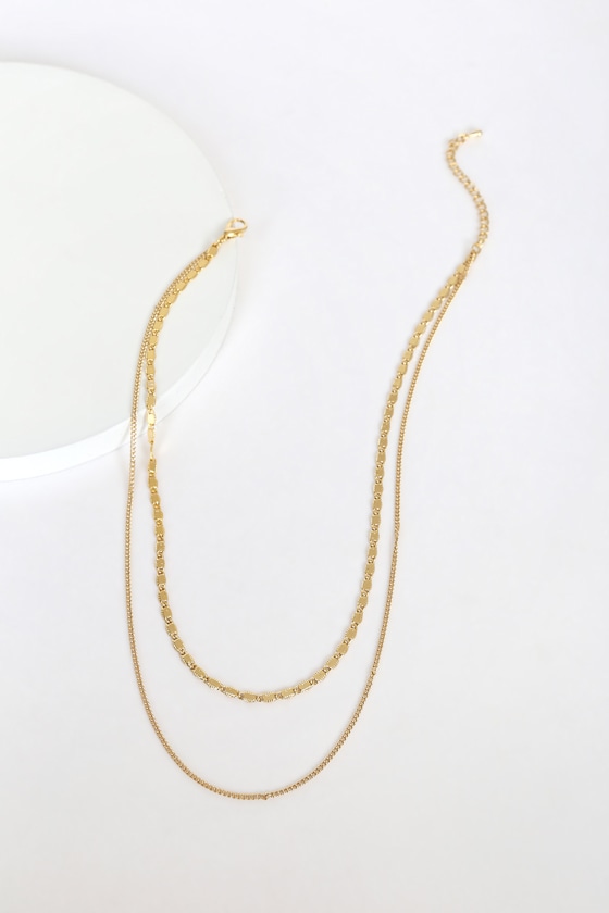 Simple Elegance Gold Layered Necklace 2