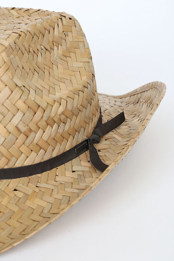 Beige Straw Hat - Straw Cowboy Hat 