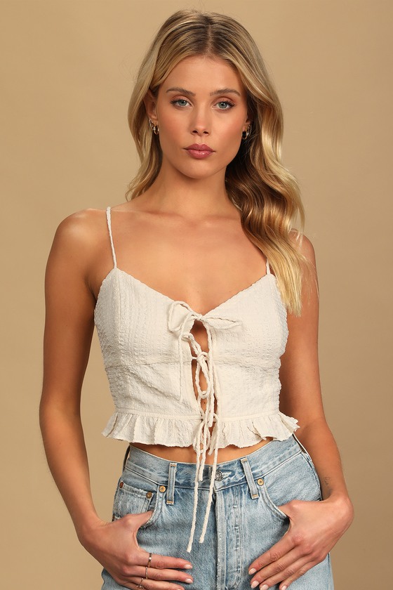 Beige Bustier Top - Cropped Cami Top - Cropped Cami Tank - Lulus